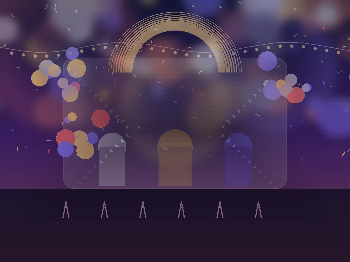 Escena de cumpleaños con punto focal y mesa central